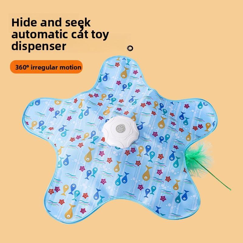 Petsmart Interactive Cat Toy Mat With Feather Stick And 360 Degree Movement For Indoor Play