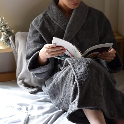 [Tramparan] Imabari HOTELALA Bathrobe, Imabari Towel, Made in Japan, Terrycloth, Hotel Quality, Absorbent, 100% Cotton, Women's, Moms, Men's (Off-Whit