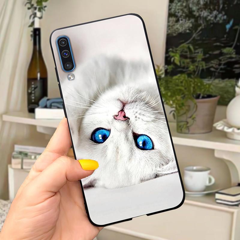 Phone Case For Samsung Galaxy A30s A50 Case Cute Silicone Black Back Covers on For Coque Samsung A50 s A50s A 30s Cover Bumper