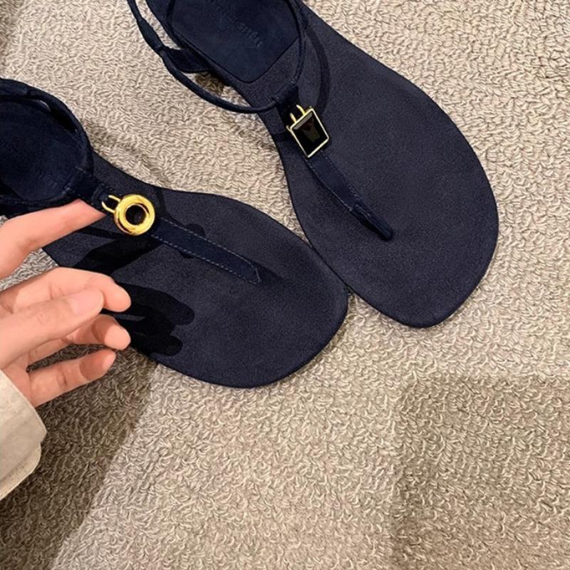 New Style Shoes Retro Buckle Flat Sandals