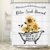 Vintage Floral Bathroom Shower Curtain Leaf Lavender Bathroom Potting Waterproof Polyester Bathroom Decoration Curtain Shower