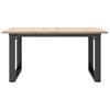 Coffee Table O Shaped Frame 80 x 80 x 45 cm Solid Pine Wood and Steel