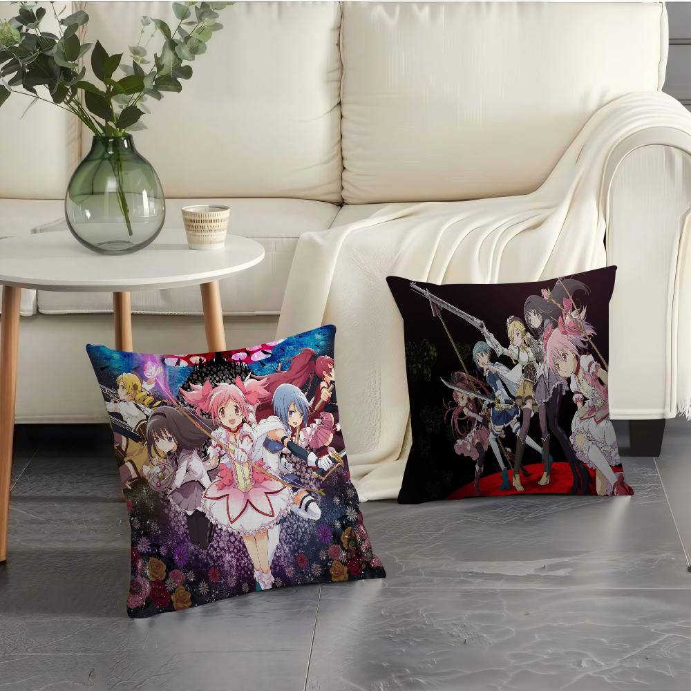 Anime Puella Magi Madoka Magica Cushion Cover Car Throw Pillow Case For Sofa Car Christmas Gift