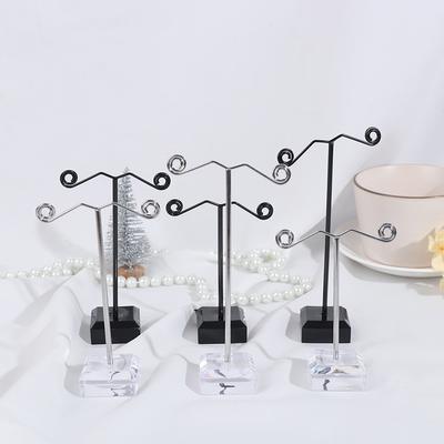 3Pcs Acrylic Stud Earring Jewelry Display Rack Stand Organizer Holder Ornament