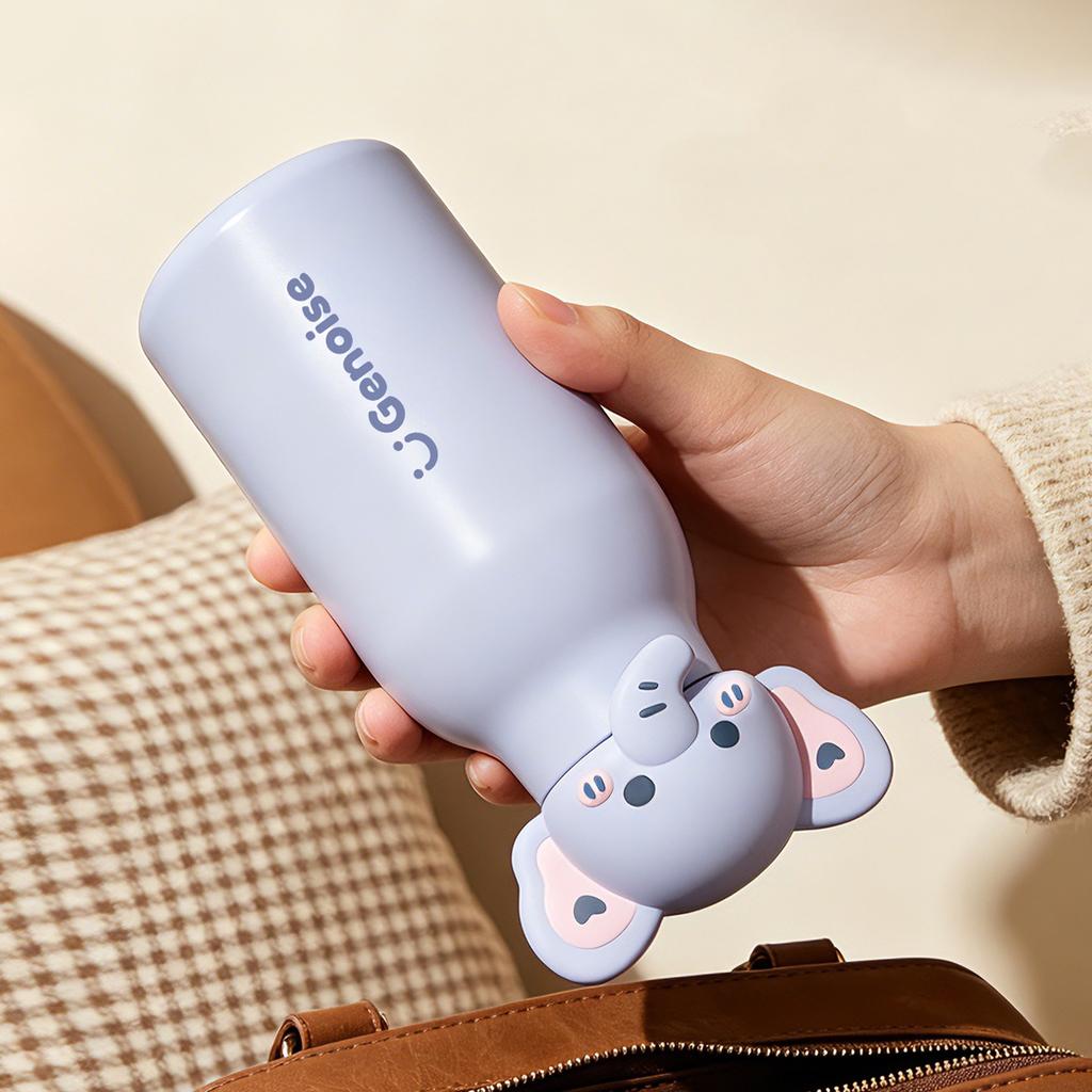 450ml Cute Cartoon Animal Kids Thermos Bottle 316 Stainless Steel Portable Water Flask for Students School Travel Gift
