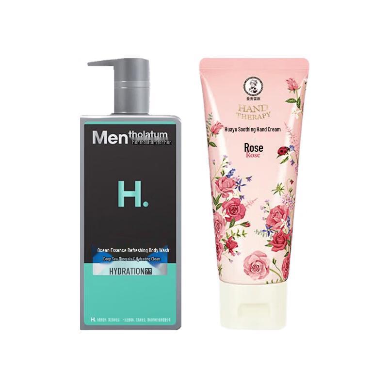 Набор освежающего геля для душа и крема для рук Mentholatum