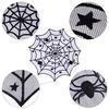 Halloween Black Lace Spiderweb Table Cloth Table Covers Window Hanging Horror Halloween Party Decora