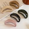 Korean New Semi-Circle Solid Color Large Hair Clip High-Quality Vintage Versatile Shark Clip Hair Accessory