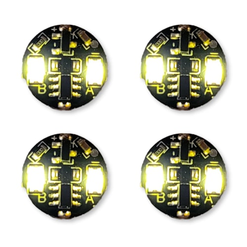 

Lezalic 2-LED Lighting, Solid and Flashing, Set of 4, Compatible with CR927 Button Cell Batteries, Magnetic Switch, Wireless, for Dioramas, Plastic Mo
