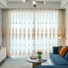 Perdele Transparente Brodate cu Dantelă Franceză Elegantă Cort Paravan Fereastră Broderie Europeană Atmosferă Opacă Balcon High-end Dormitor Paravan Cortină