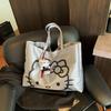 Hello Kitty Style Large Capacity Bag With Pu Material For Daily Use And Student Fashion