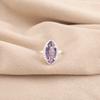 Purple Iolite Gemstone 925 Sterling Silver Handcrafted Jewelry Engagement Ring RR-64-3