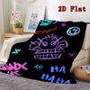 Graffiti 2D Flat Pattern Flannel Blanket High quality All Seasons Warmth and Comfort Perfect for Christmas Gifts.MMT0918457