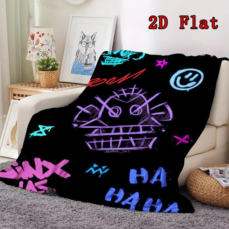 Graffiti 2D Flat Pattern Flannel Blanket High quality All Seasons Warmth and Comfort Perfect for Christmas Gifts.MMT0918457