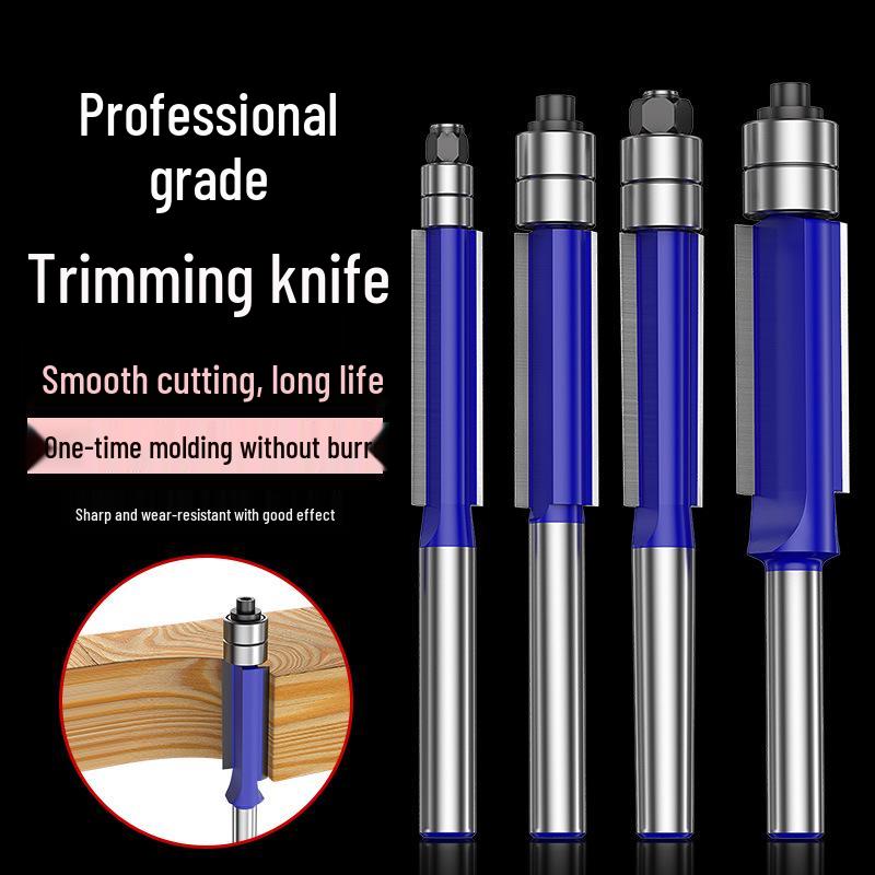 Holzbearbeitungs-Gravier-Trimm-Messer Doppellager-Fräsmaschine mit zweischneidigem Fräser und Plattenkreissäge