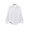 Spring New Women's Clothing French Style Retro Lapels Long Sleeves Minimalist Easiest for Match Silk Satin Textured Shirt 2074580