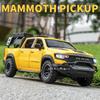1:32 Mammoth RAM Alloy Miniature Model Diecast Pickup Toys with Sound Light Pull Back Doors Opened Metal Vehice for Boy Toy Gift