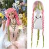 Synthetic Wig Lolita Cosplay Double Ponytail Long Straight Hair Anime Game Cosplay Hair Extensions Halloween Christmas Dress Up