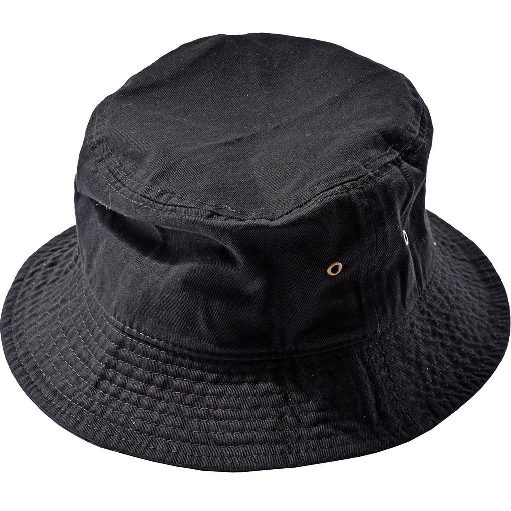 NEWHATTAN CLASSIC BUCKET HAT Classic Bucket Solid Color Hat, Simple, (S/M, Black) [Used]