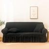 High Elastic Bubble Grid Sofa Cover 1/2/3/4 with Skirt Hem Universal Stretch Couch Protector for Home Living Room Pet Anti Dirt