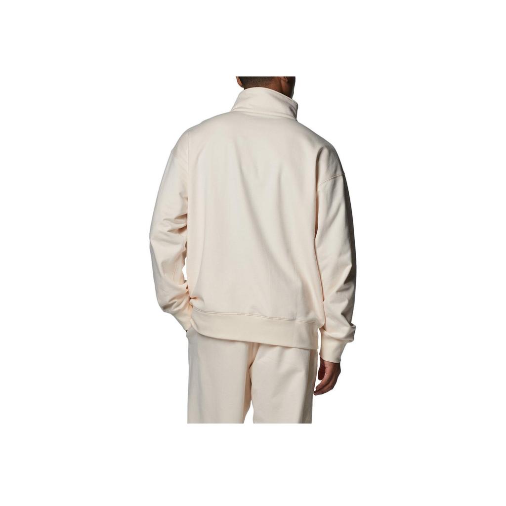 Under Armour Solid Color Fleece Half-Zip Stand Collar Long Sleeve Sweatshirt Men Sweatshirt Beige 1387976-273