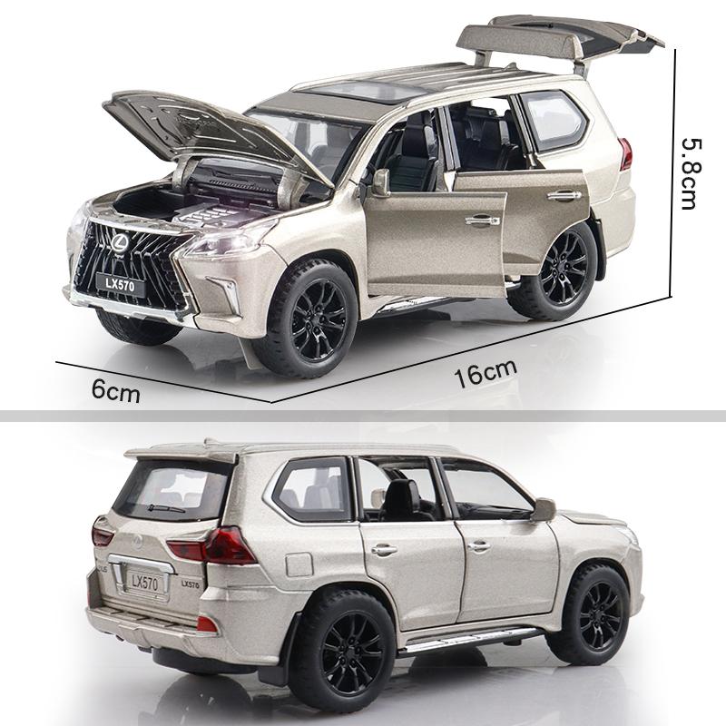 

Toyota Lexus LX570 Большой внедорожный внедорожник Симуляция Литой и Игрушечный транспорт Звуки и Свет Машина с инерционным двигателем 1:Модель коллекции 32 сплава
