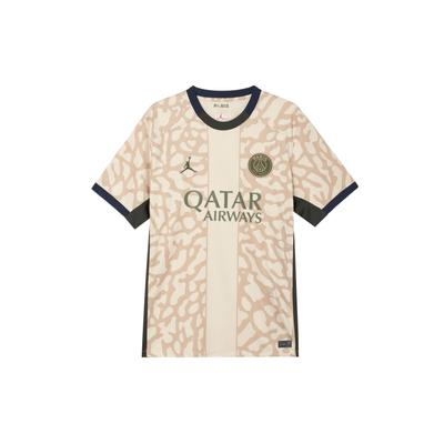 PSG 2023/24 Stadium Fourth Crew Neck T-Shirt Men Tops Khaki FD6504-201