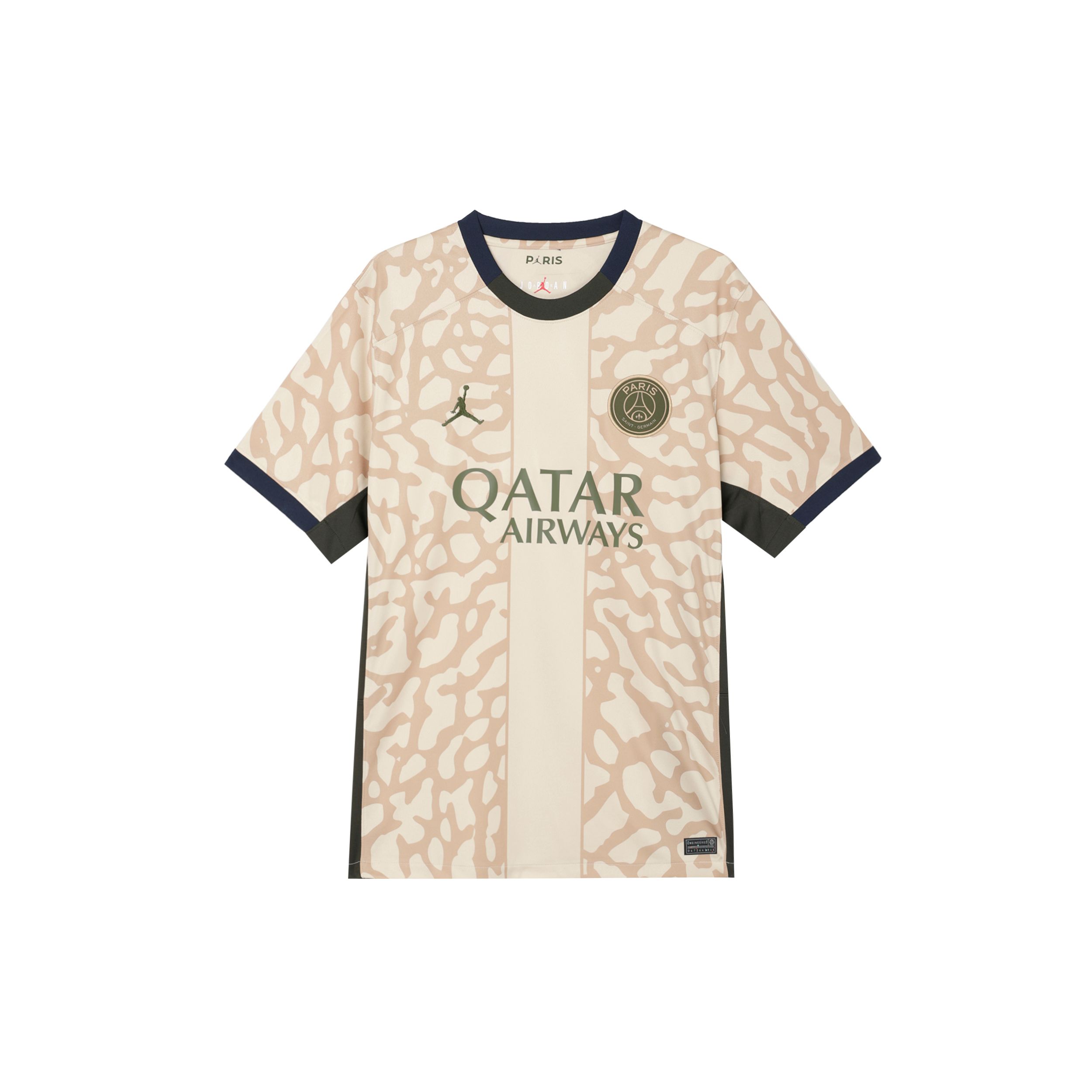 

Jordan Paris Saint-Germain 2023/24 Stadium Fourth Allover с круглым вырезом и принтом, повседневная футболка с короткими рукавами, мужские топы цвета хаки FD6504-201 M