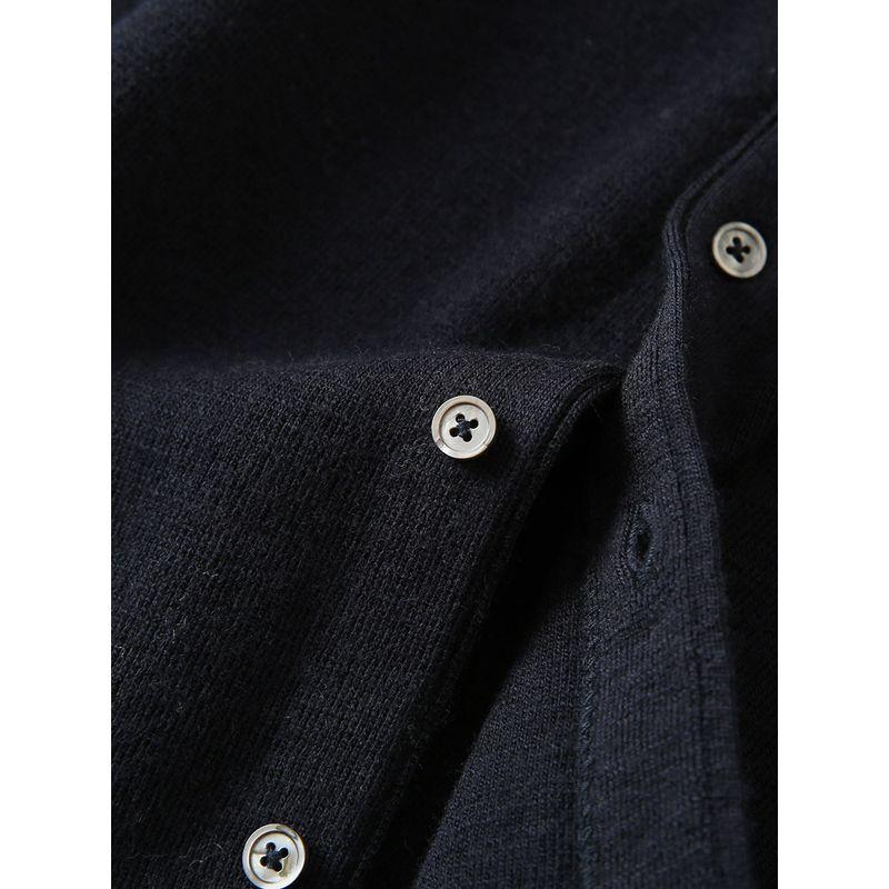 Heavy Weight 80 Wool! Italian Single Export Men's Clothing Balance Cargo with Logo Cut off Men Lapel Knitting Cardigan Sweater Outwear