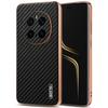 AZNS For Honor Magic7 Pro 5G Case Electroplating Carbon Fiber Texture PU+TPU Phone Cover