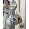 New Casual And Fashionable Ulzzang Ita Bag Daily Commuting Large-Capacity Women'S Portable Shoulder Bag Outgoing Diy Dolls Bag