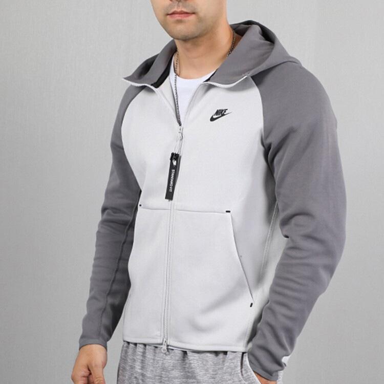 Nike Jachetă Casual Sport cu Glugă și Logo Bărbați Jachete Gri Închis 928484-078