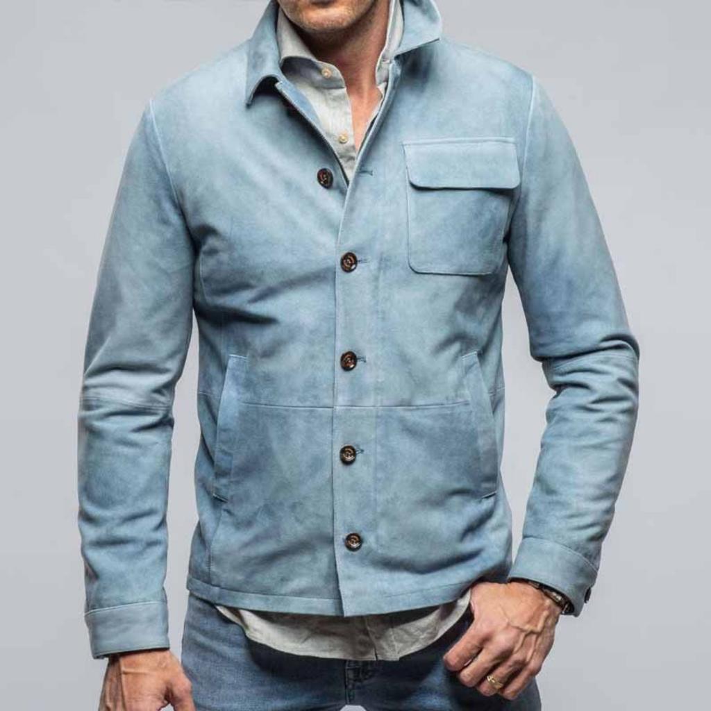 New Autumn Winter Mens Lapel Long Sleeve Blazer Casual Solid Slim Fit Jacket