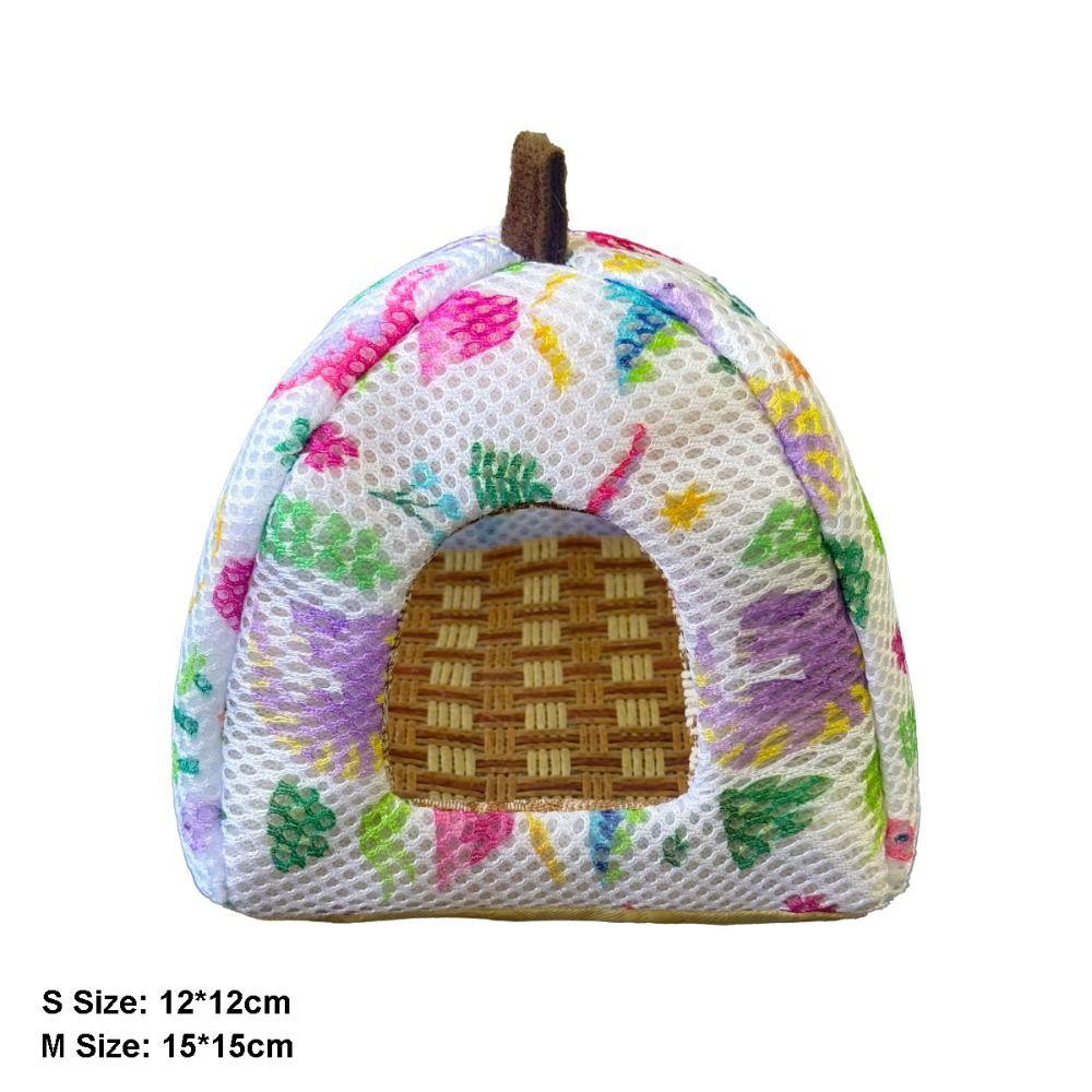 Breathable Small Pet Bed Arched Door Cooling Pet Hideout Lightweight Mesh Shelter Cage Decor