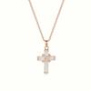 Exquisite Luxury White Cross Necklace, Special Box for Women's Daily Holiday Accessories Birthday Gift Selection Accessories