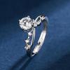 TikTok Influencer Inspired Moissanite Six-Prong Wedding Ring for Women - One Carat Jewelry