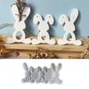 1pc Silicone Mold Easter Triple Rabbit Tag Home Desktop Atmosphere Decoration Festival Gift Resin Gypsum Candle Handicraft Gift