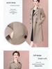 Elegant Spring 2025 Women's Mid-Length Trench Coat for Elderly Ladies