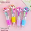 Cartoon Four-Color Ballpoint Pen - Cute Mini Oil Pen for Elementary Students, Learning Stationery, School Rewards, and Gifts