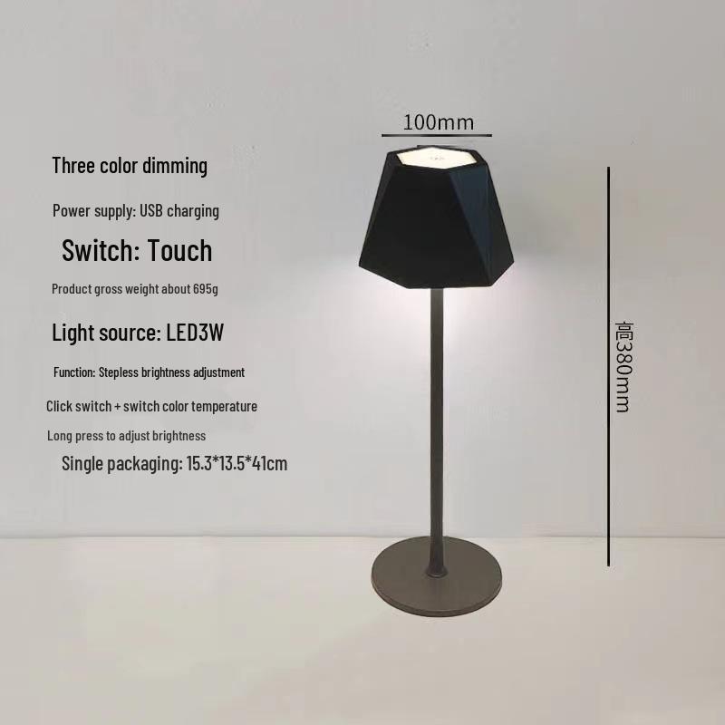 USB Rechargeable LED Table Lamp: Touch-Control Night Light for Outdoor & Indoor Atmosphere