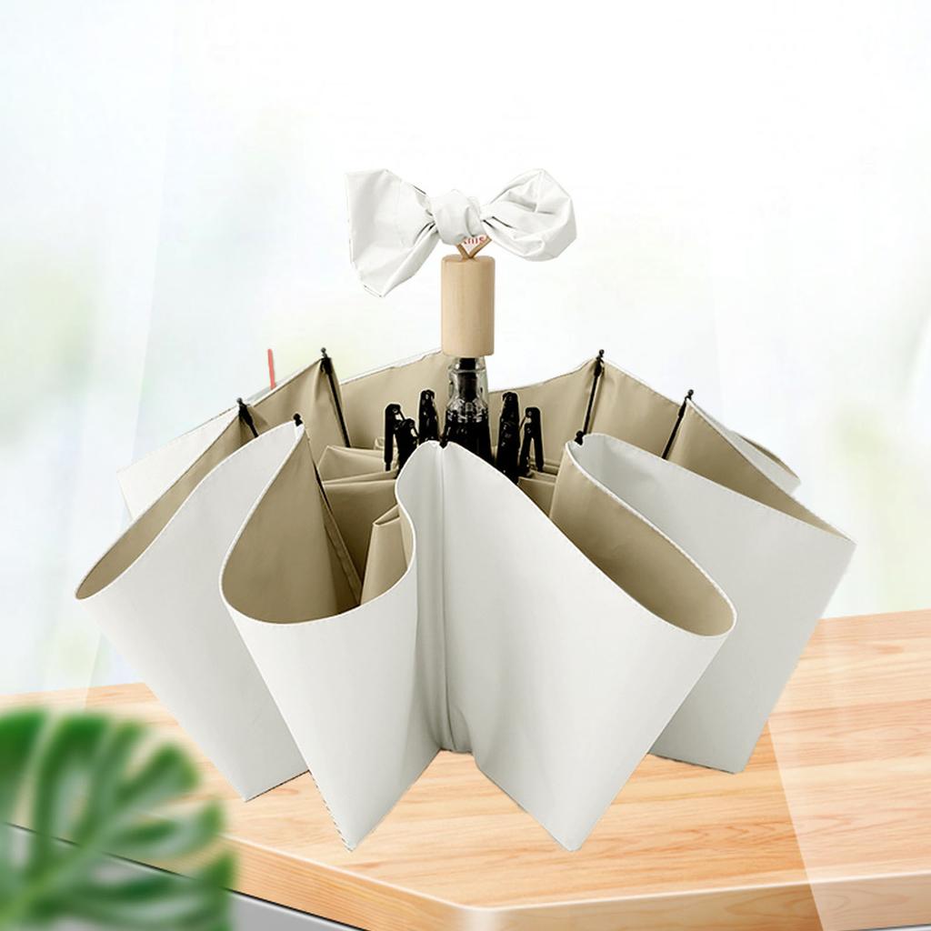 Reseparaply Glassfärg Sol Regnskydd UV-skydd Fällbart Bärbart Paraply för Män