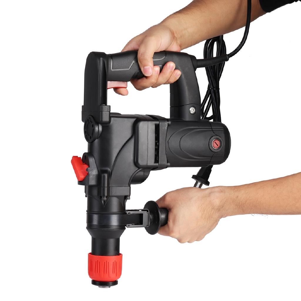 Industrial Power Tools Heavy Impact Electric Hammer Concrete Breaker For Square Drill 360D Rotary Sub-handle 1680W AC 220V