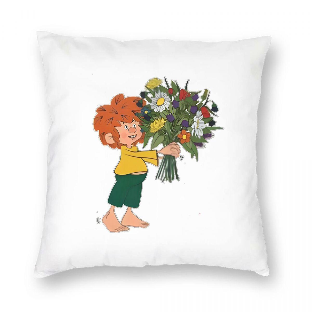 

Pumuckl Headphones Square Pillowcase Pillow Cover Cushion Throw Pillow for Home Sofa Living Room 12x12Inch