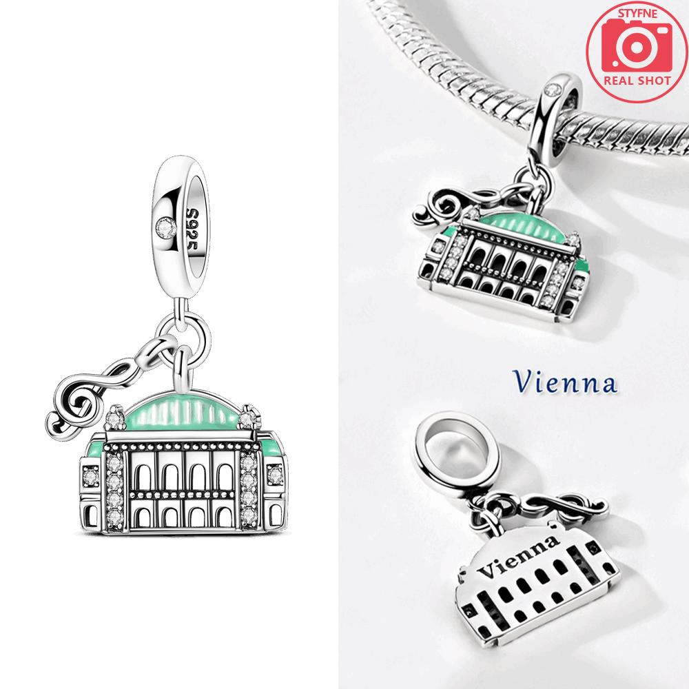 Eiffel Tower Paris Palace Milan Cathedral Opera House Originalcopper Beads Fit Women Bracelet Fine Gift Jewelry Women Diy