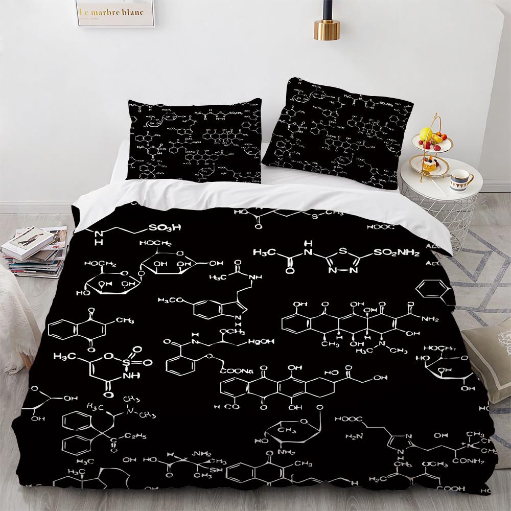 

Mathematical Formula Duvet Cover Set King Queen Full Size microfiber Bedding Set for Kids Teens Comforter Cover with Pillowcase 135x200cm