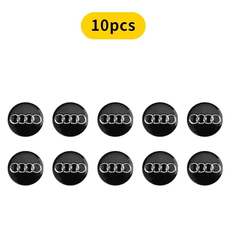 2026 Hot 16mm 3D Metal Car Key Emblem Sticker, Waterproof Self-Adhesive Logo Emblems For Audi A4 A3 A5 A6 A7 A8 Q3 Q5 Q7 Q8 B5 B6 B7