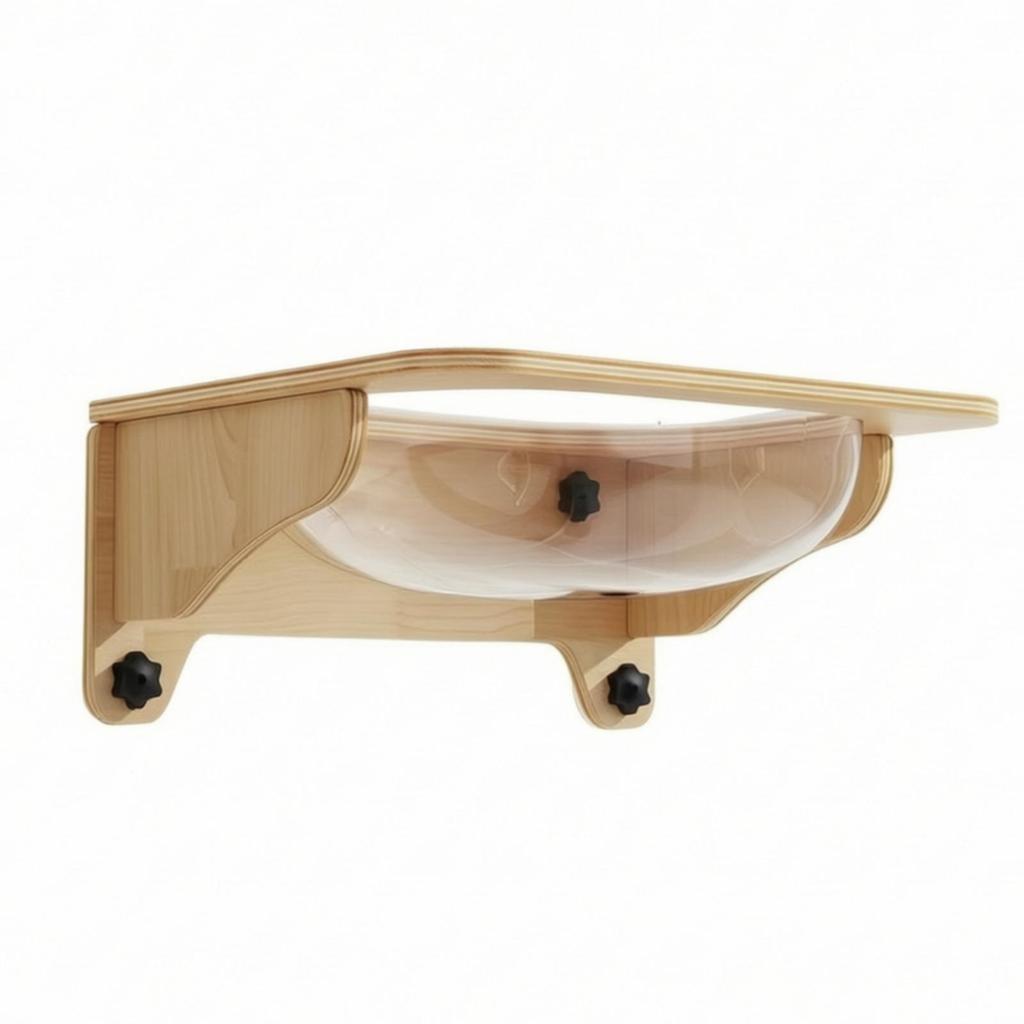 Wall-Mounted Cat Bed with Transparent Capsule Space-Saving Window Perch