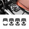 Black ABS Car Central Media Button Repalce Trim For BMW 1 3 5 7 F20 F30 F10 F01