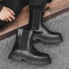 Black Cigarette Chelsea Boots Men's British Tide ins High Top Platform Locomotive Internet celebrity Martin Boots 44162-J