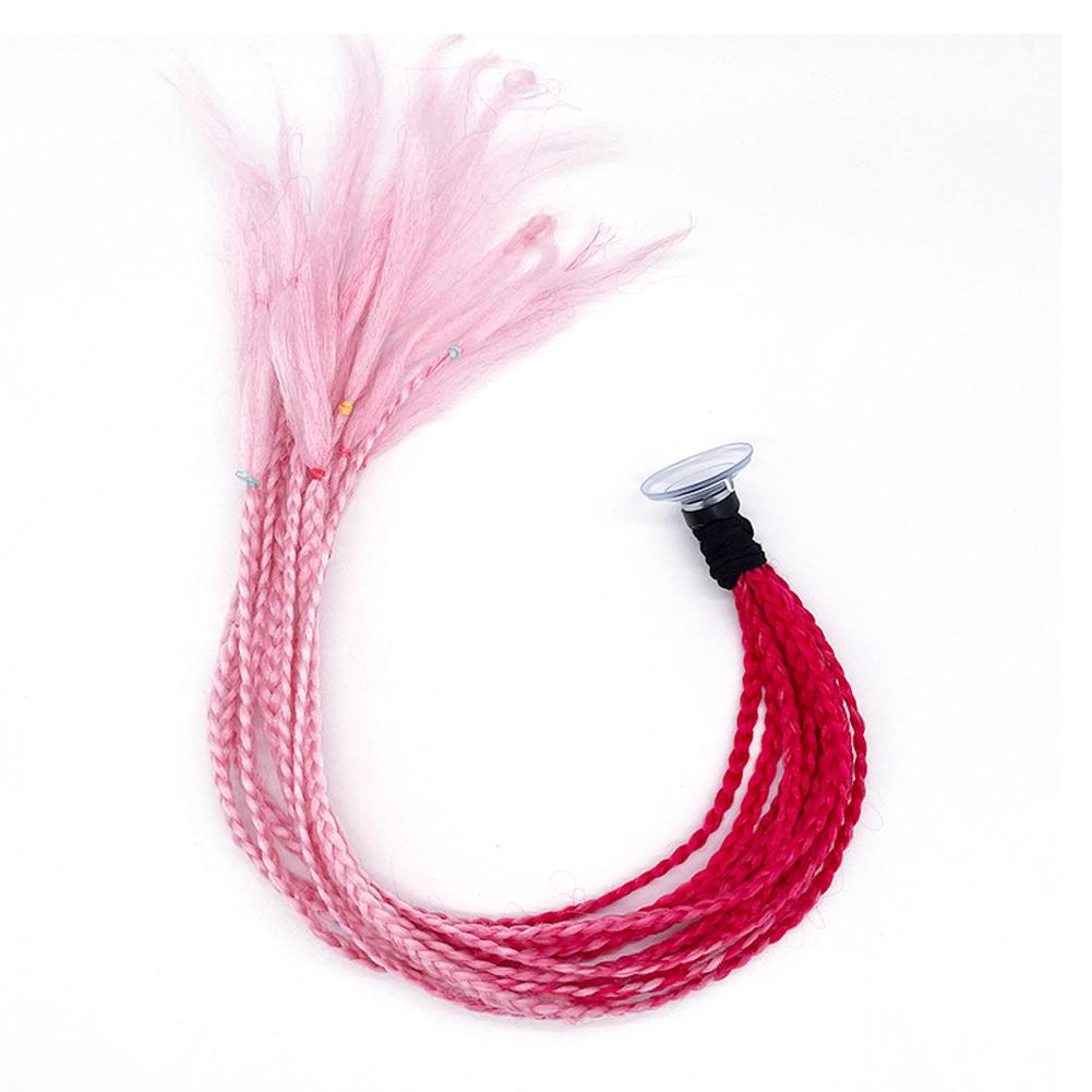 24" Helmet Braids Pigtails Motorcycle Helmet Braid Ponytail Motorbike Riding Helmet Pigtails Braids For Women Men Children